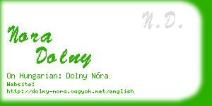 nora dolny business card